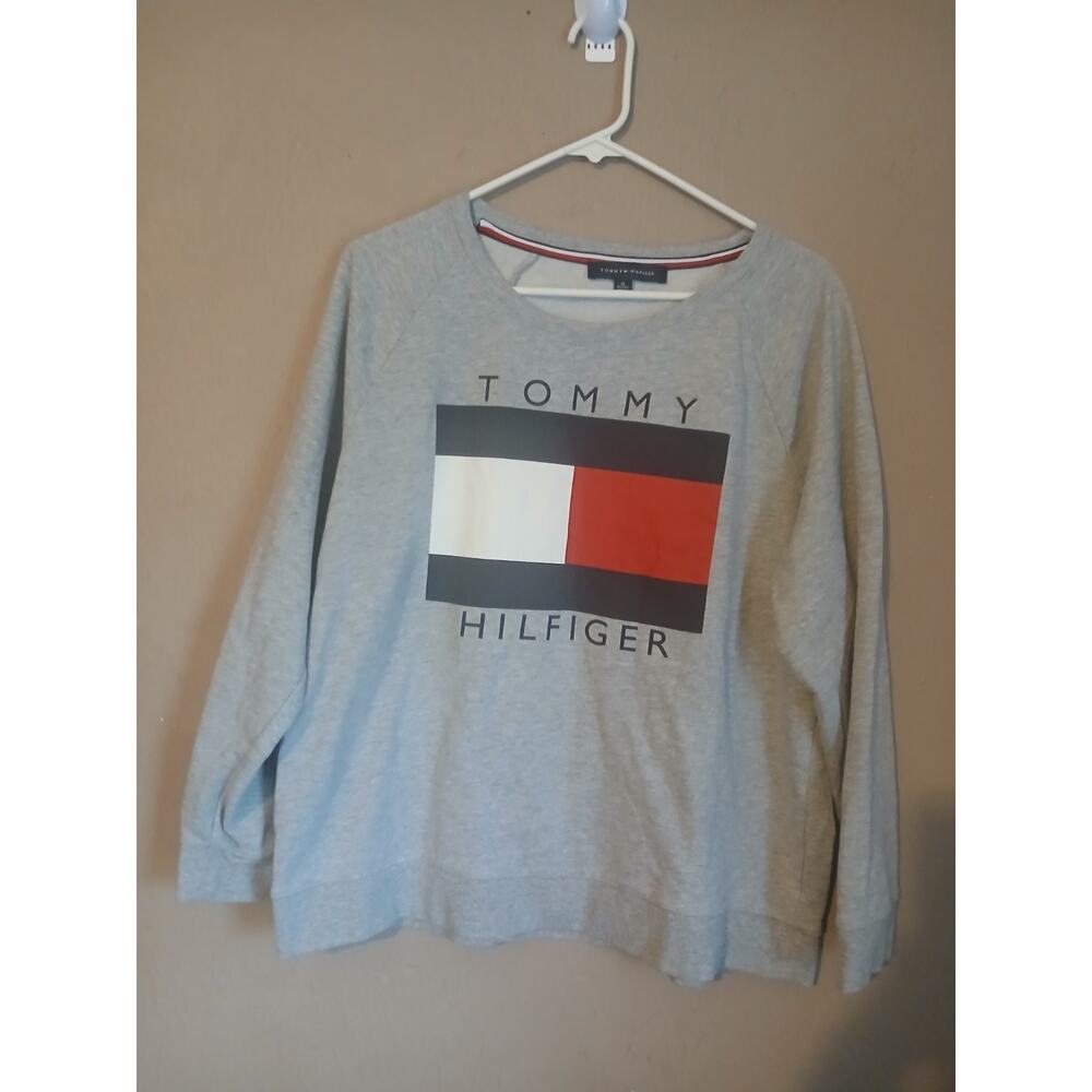 Tommy Hilfiger Women’s Print Logo Crewneck Sweatshirt Size XL